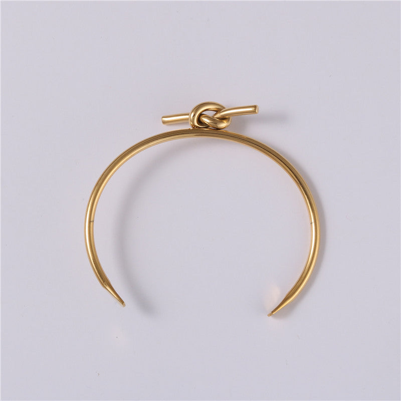 Pulsera Ajustable de Nudo de Amor de 18K para Mujeres