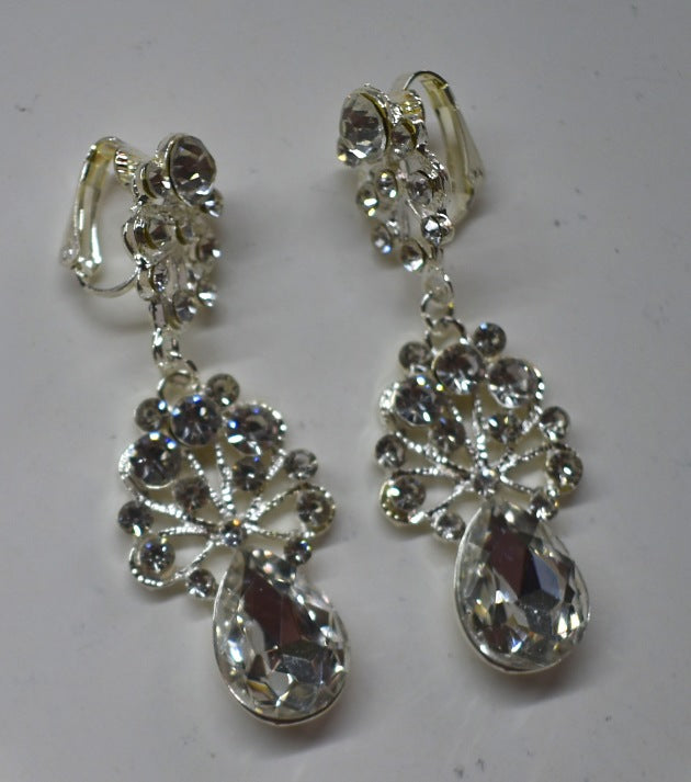 Conjunto de Collar y Pendientes de Novia con Cristales