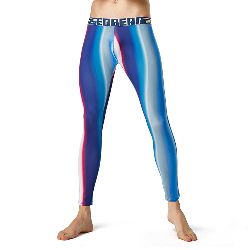 Mallas térmicas ajustadas para hombre de otoño e invierno y pantalones para dormir.