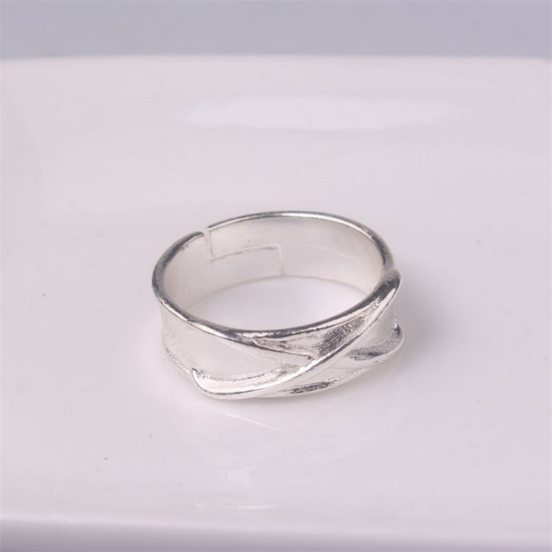Anillo Geométrico Retro de Latón "Tiempo y Espacio"