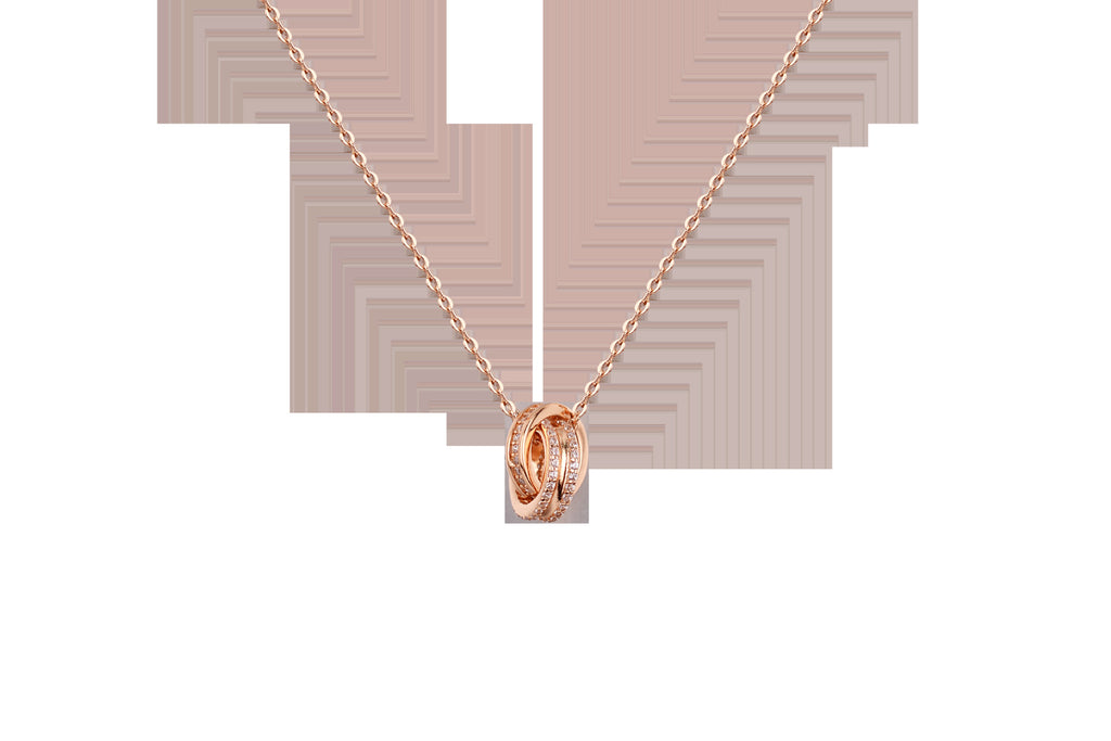 💍 Collar Chomel de Doble Anillo con Micro-Diamante ✨