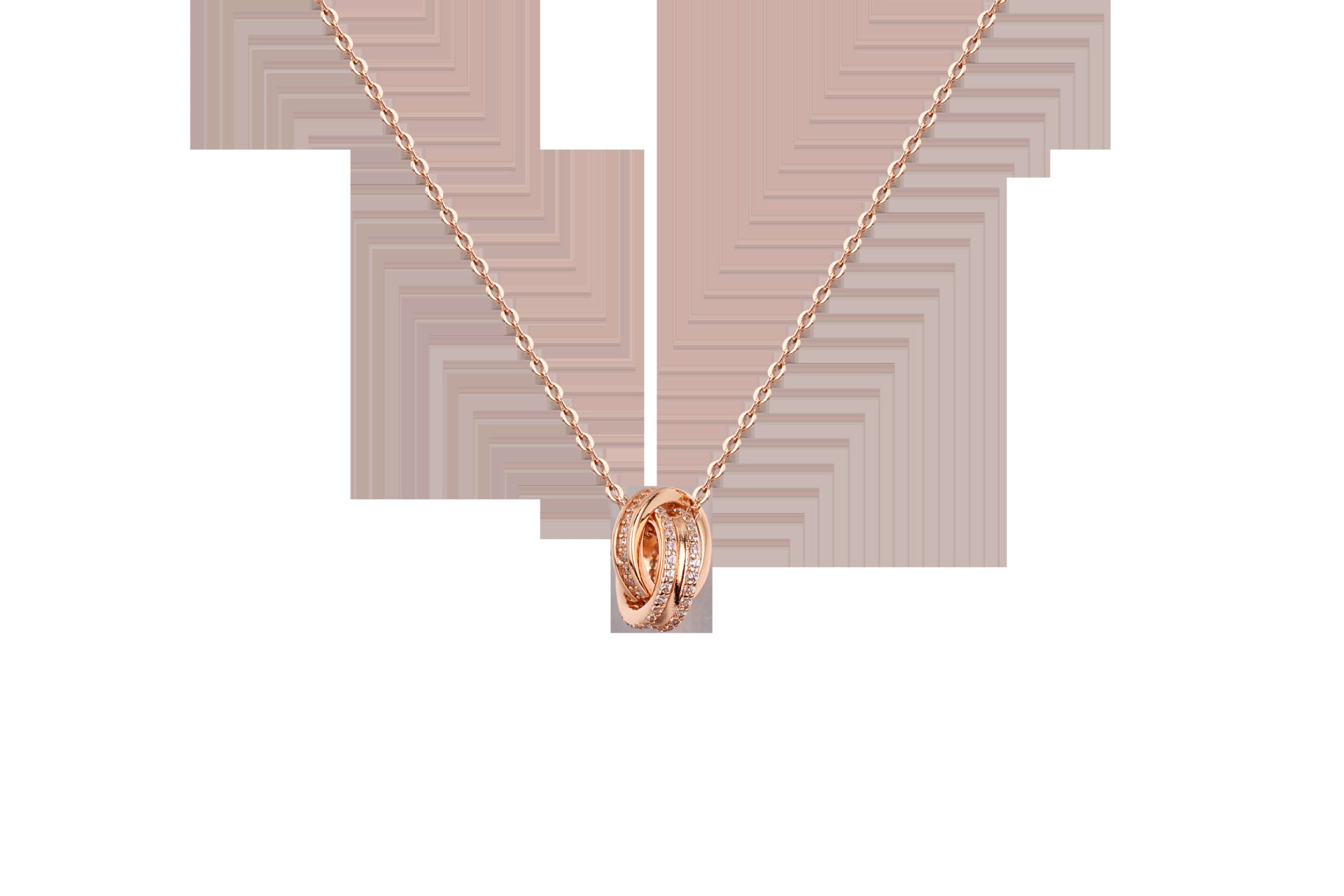 💍 Collar Chomel de Doble Anillo con Micro-Diamante ✨