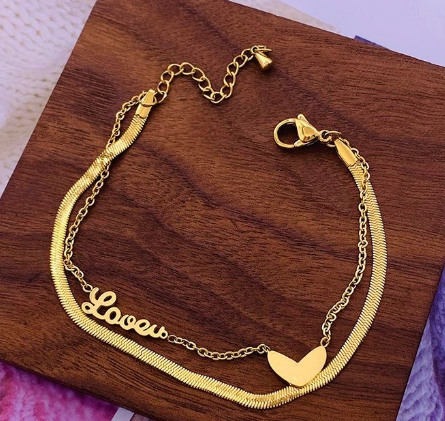 Pulsera de Amor de Doble Capa Simple para Mejores Amigos
