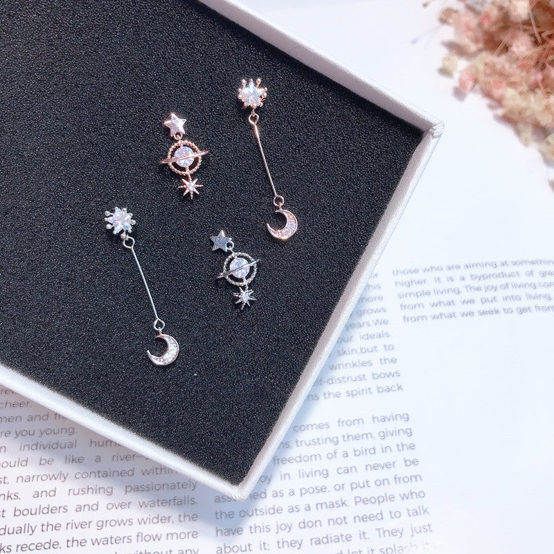 🌙 Pendientes Asimétricos de Estrella y Luna ✨