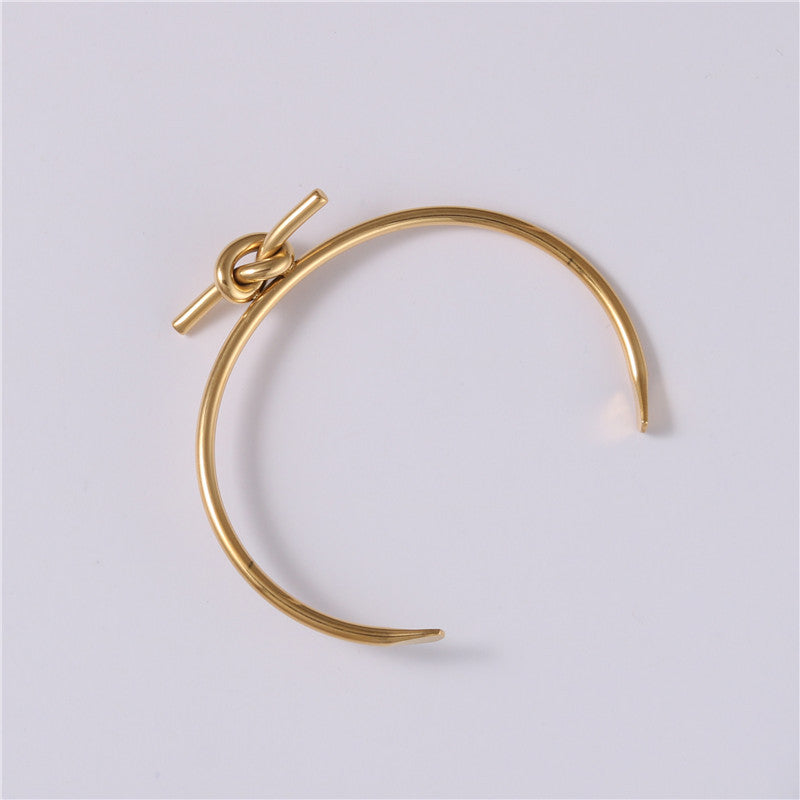 Pulsera Ajustable de Nudo de Amor de 18K para Mujeres