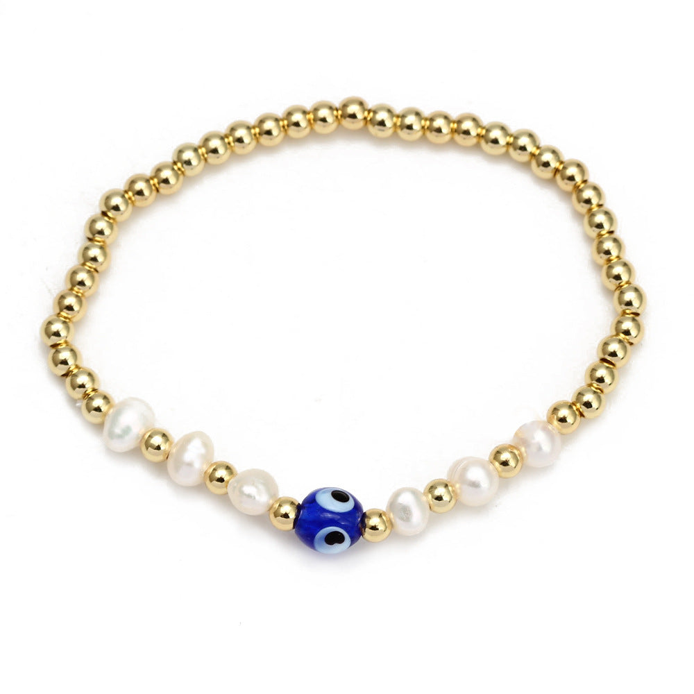 Conjunto de Pulseras con Cuentas de Ojo para Mujer