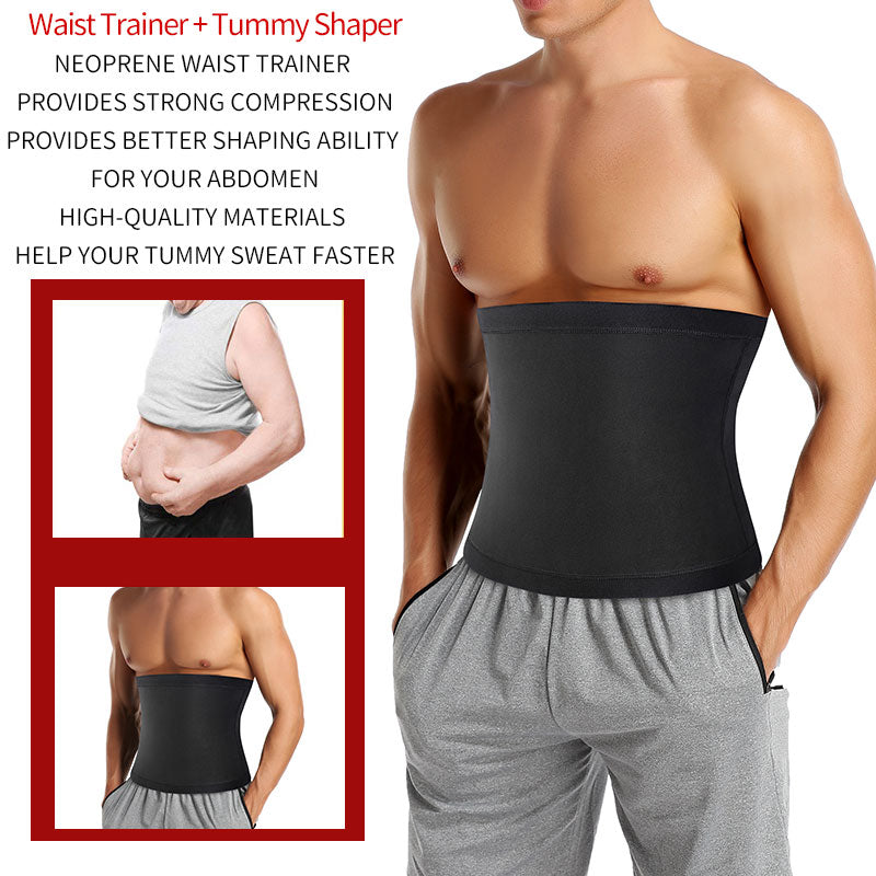 Faja Reductora de Abdomen para Hombres, Cinturón Adelgazante de Sauna, Entrenador de Cintura