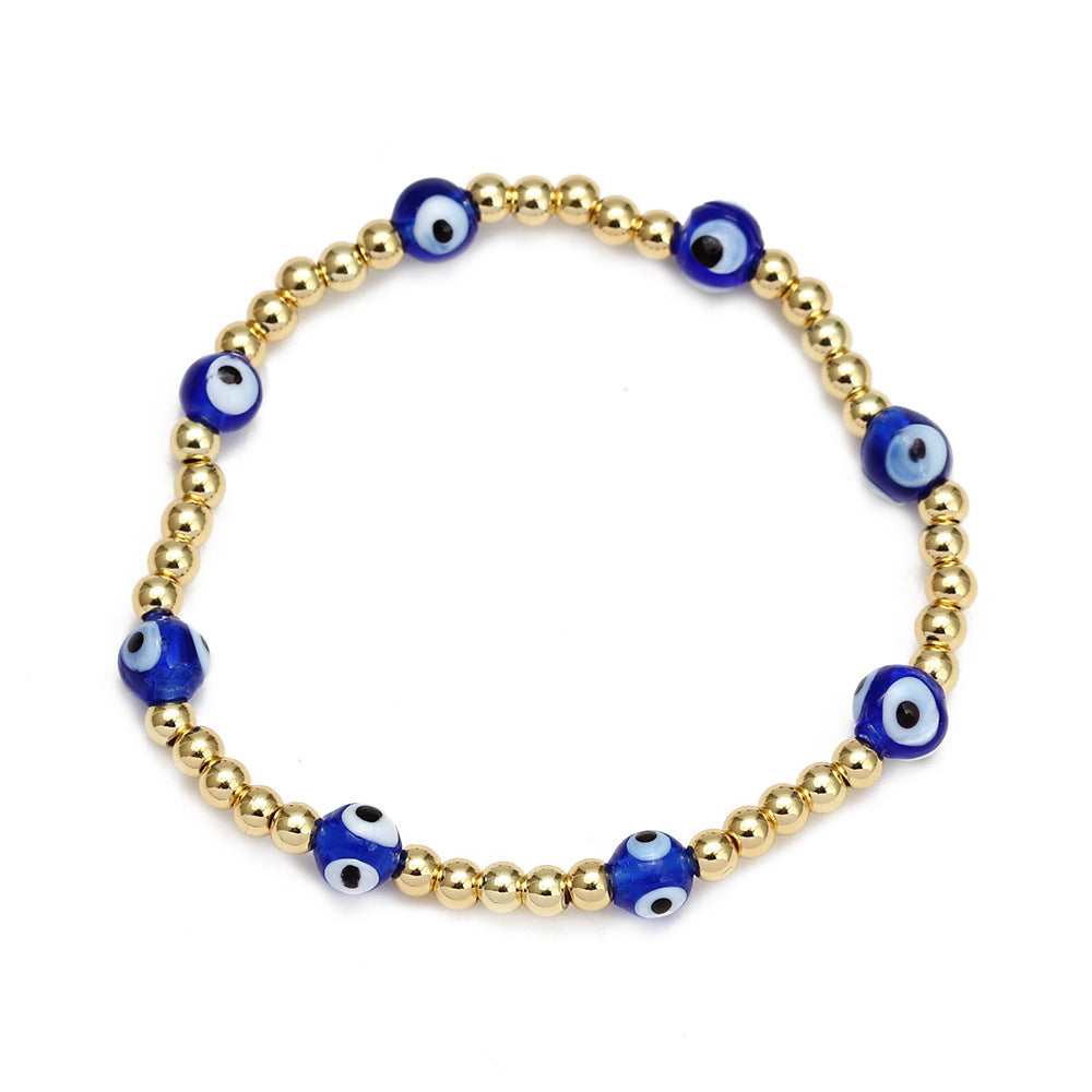 Conjunto de Pulseras con Cuentas de Ojo para Mujer