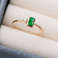 💚 Anillo Esmeralda Diamante para Mujer ✨