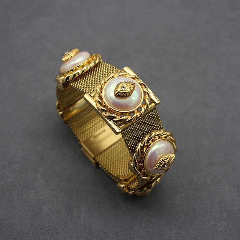 Pulsera Geométrica de Estilo Italiano para Mujer