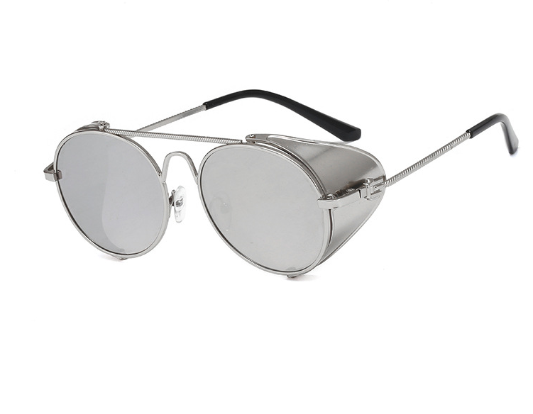 Gafas de Sol Redondas Estilo Steampunk Clásicas para Hombres y Mujeres