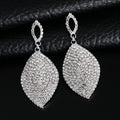 Pendientes de mujer de moda con diseño de pedrería E615.
