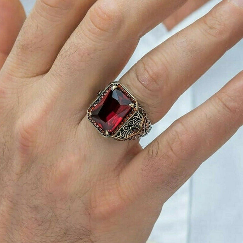 Anillo de Aleación Exagerado y Simple para Hombre