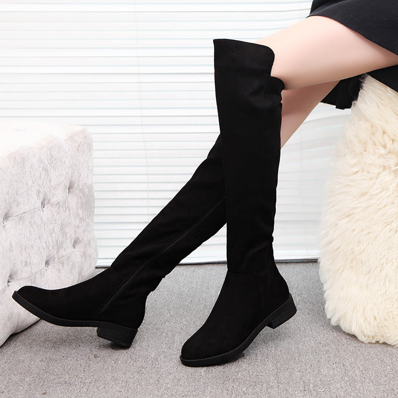 Botas Altas Planas por Encima de la Rodilla para Mujer