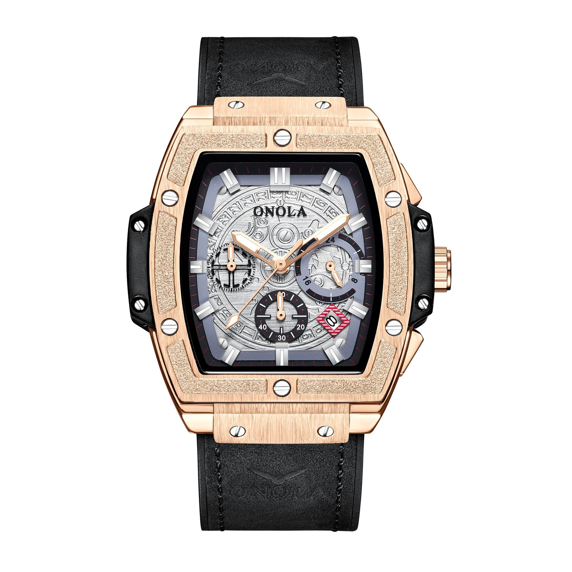 Reloj de Cuarzo Multifunción Impermeable para Hombre con Correa de Cuero - vista 3, joyería para hombre