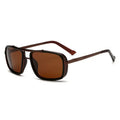Gafas de Sol Rectangulares Polarizadas Estilo Steampunk Vintage para Hombres