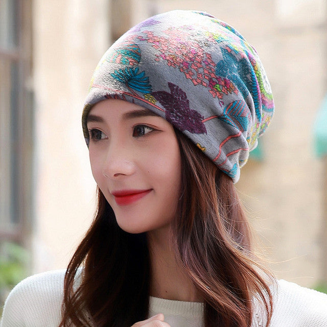 Gorro Sin Visera de 6 Colores para Mujer con 3 Estilos de Uso