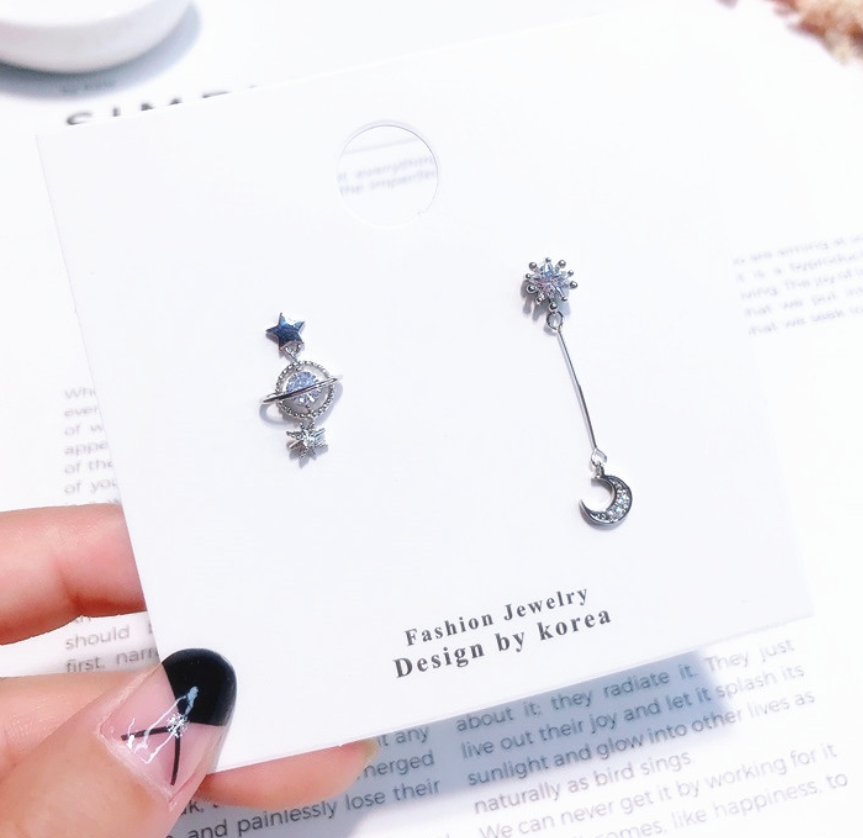🌙 Pendientes Asimétricos de Estrella y Luna ✨