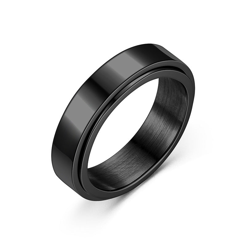 Anillo Pulsera Giratorio de Acero de Titanio Sencillo para Mujeres