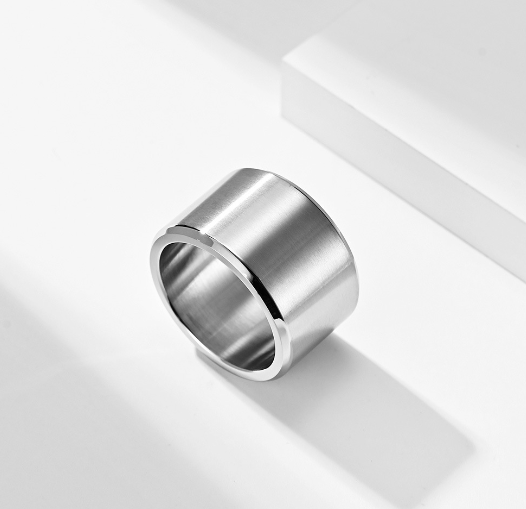 Anillo de Acero Inoxidable Mate Cepillado para Hombre