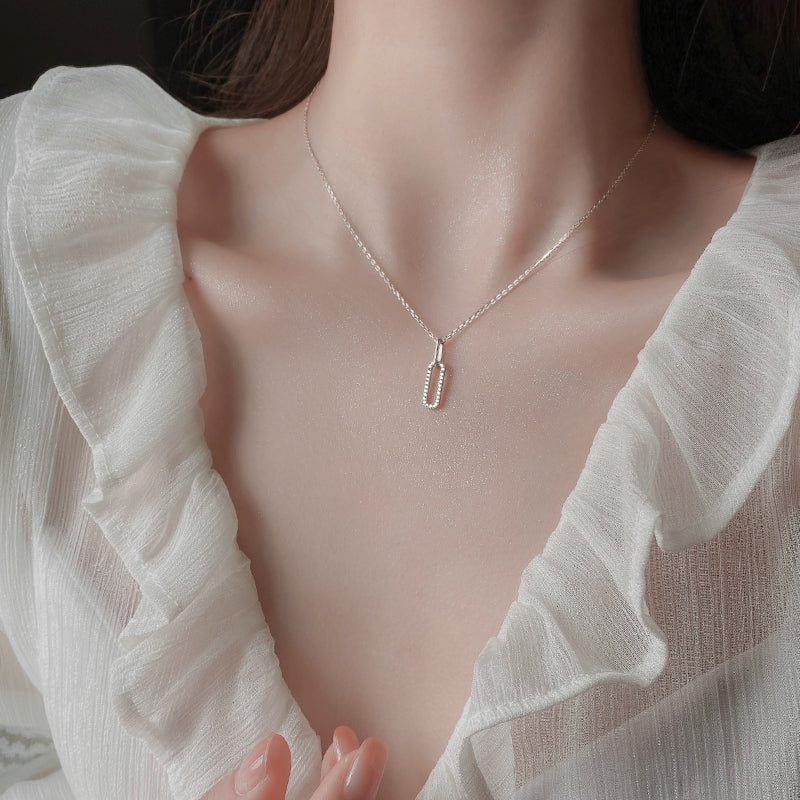 Collar Minimalista S925 Chapado en Oro 14K con Zircón