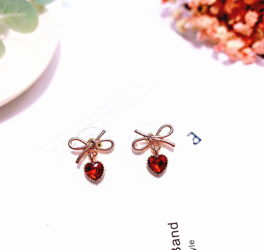 💝 Pendientes de Lazo y Corazón ✨