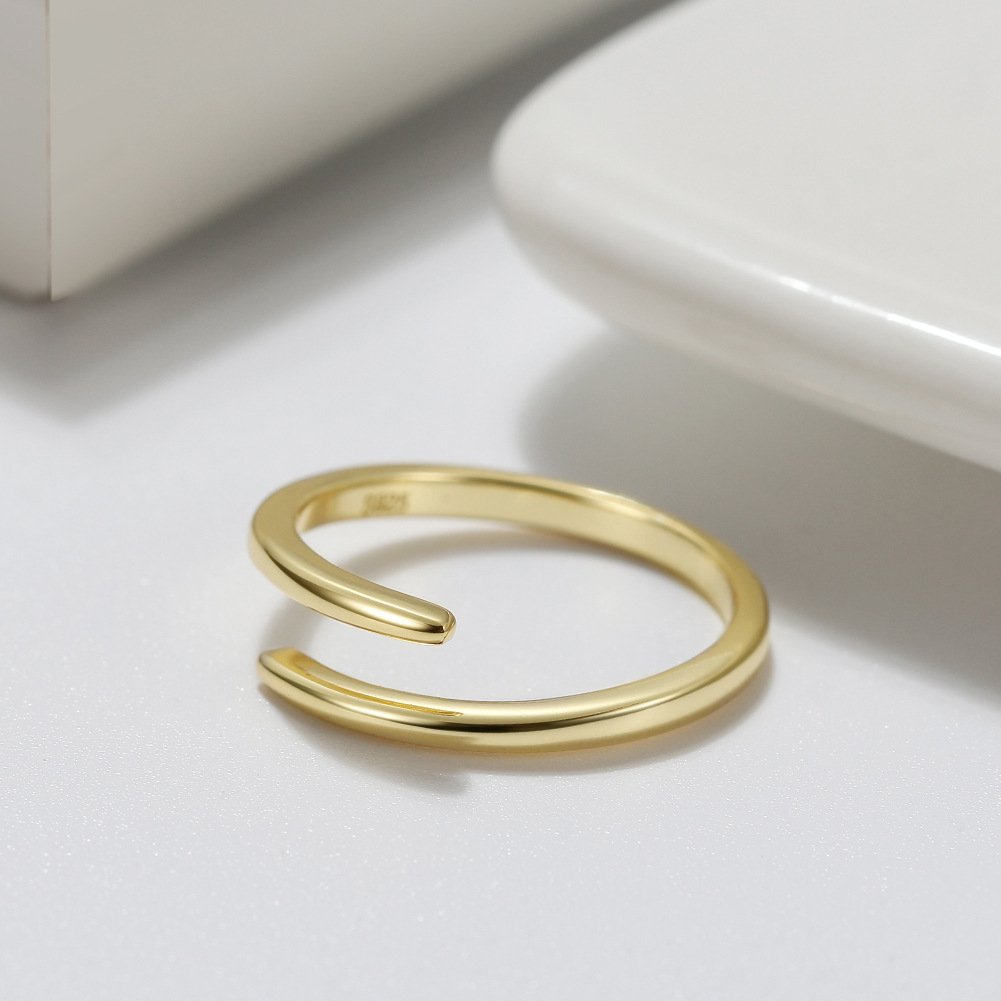 💍 Anillo de Plata de Ley con Acentos de Oro 14K ✨