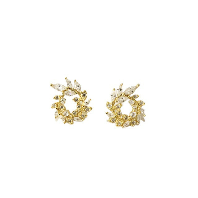 Pendientes Flor y Hoja Miniatura