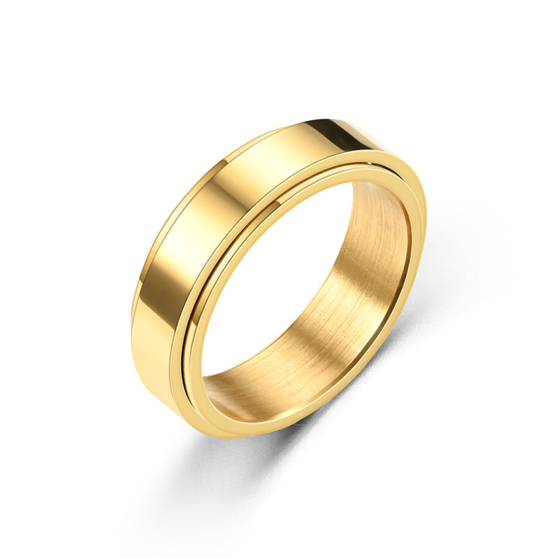 Anillo Pulsera Giratorio de Acero de Titanio Sencillo para Mujeres - vista 3, joyería para mujer