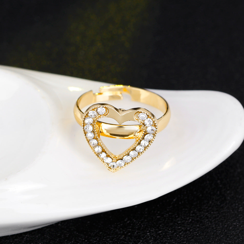 Set de Joyería de Novia con Colgante de Corazón y Mariposa Estilo Coreano