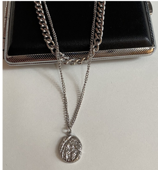 Collar de Estilo Hip Hop con Colgante de Moneda Dorada Retro
