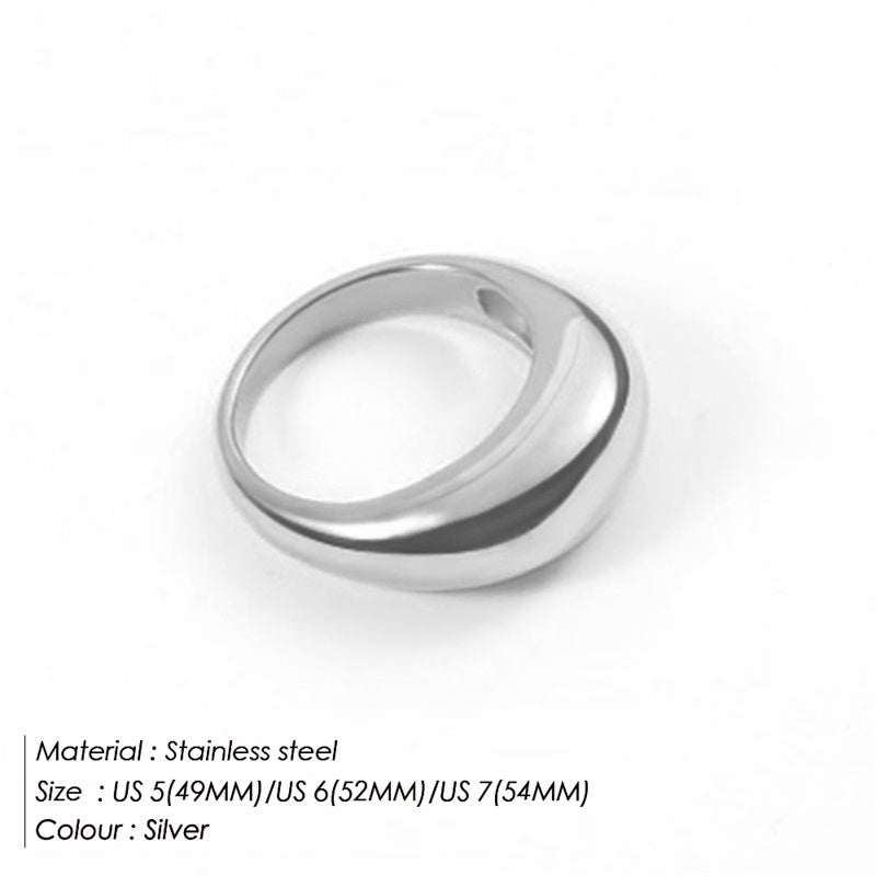 💍 Anillo Simple de Acero Inoxidable Estilo Europeo y Americano ✨