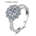 Anillo de Diamante Moissanita de Moda en Plata de Ley
