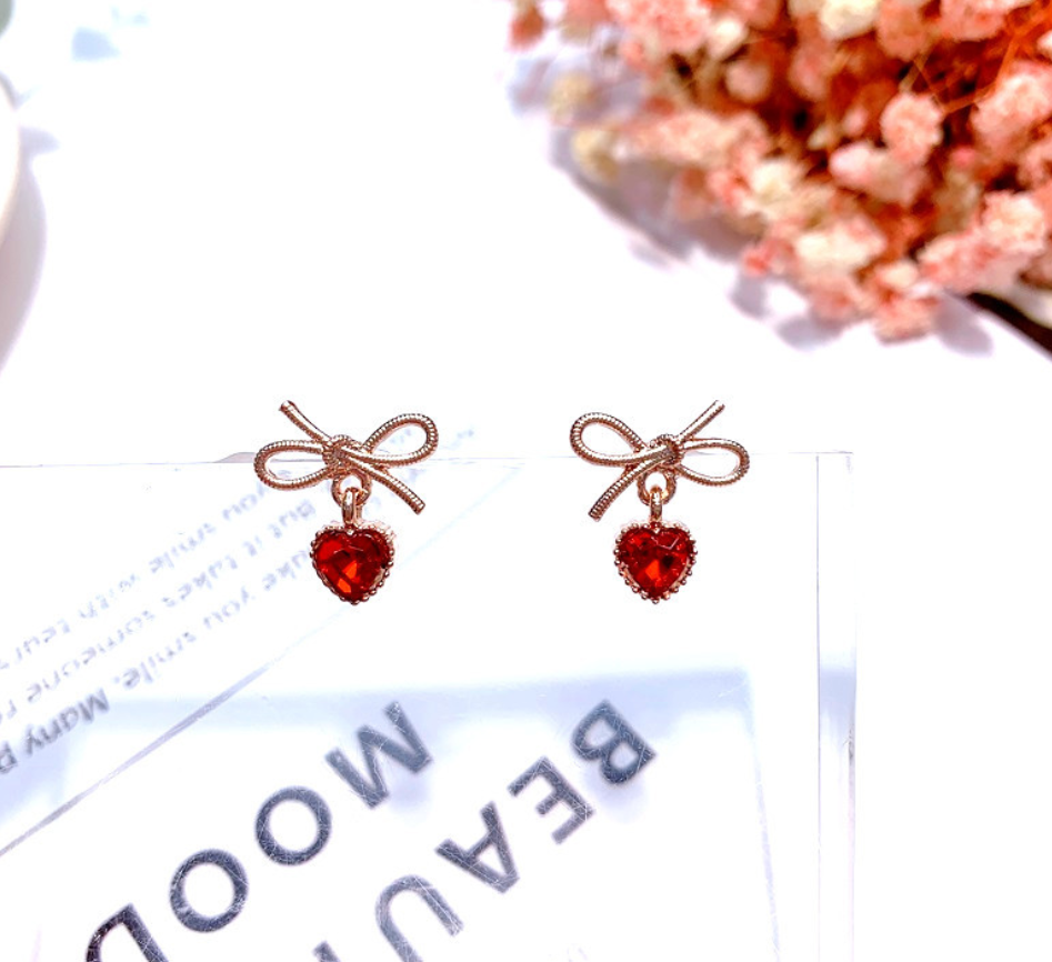 💝 Pendientes de Lazo y Corazón ✨