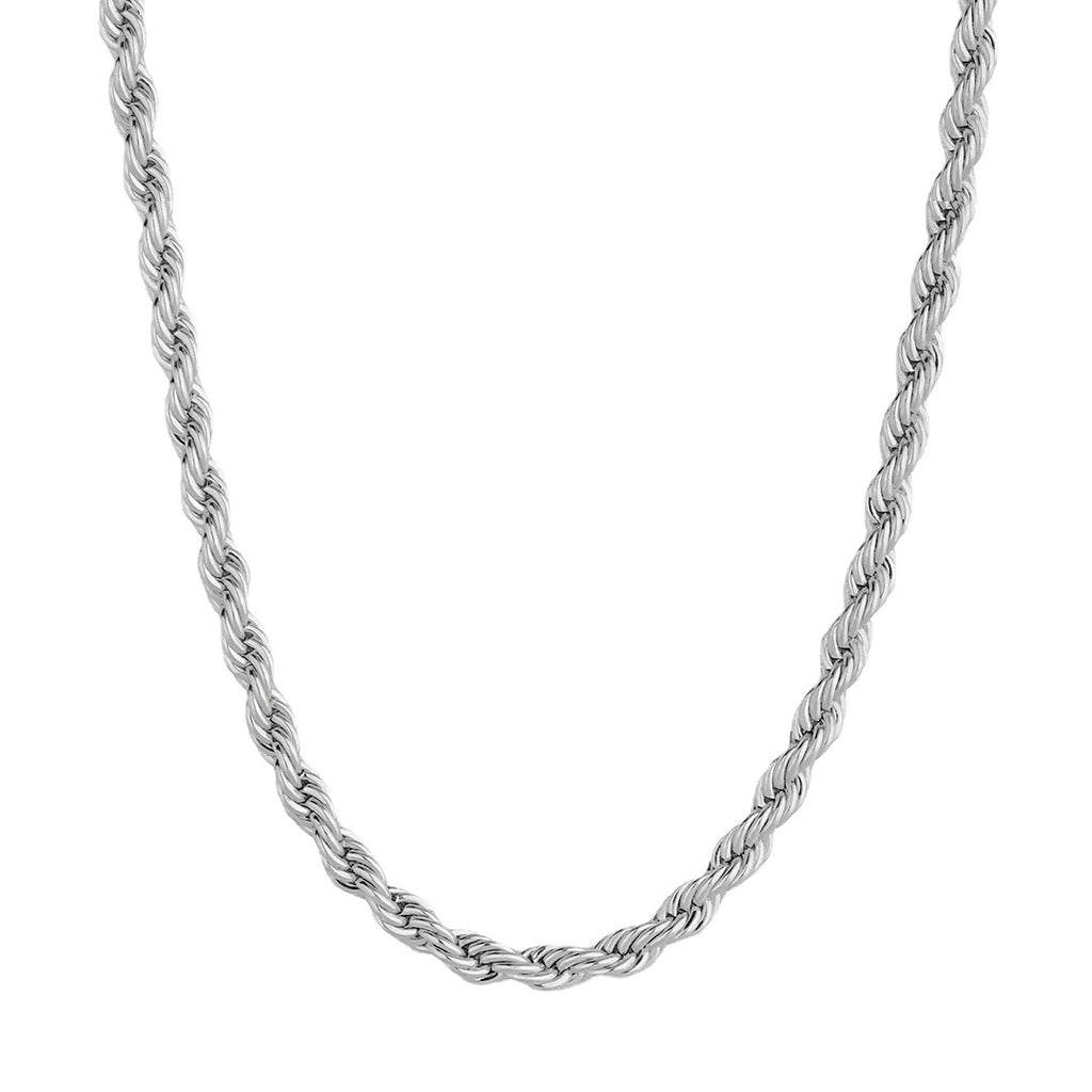 Collar de cadena giratoria de acero inoxidable chapado en oro 18K de moda