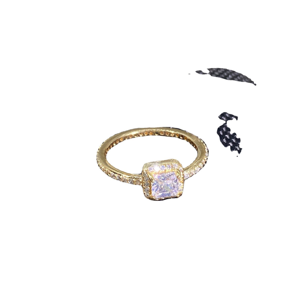 Anillo de Corte Princesa Color Champán
