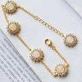 Pulsera de Margarita en Jade Hetian Natural con Plata de Ley S925