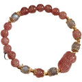 🍓 Pulsera Natural de Cristal Fresa ✨
