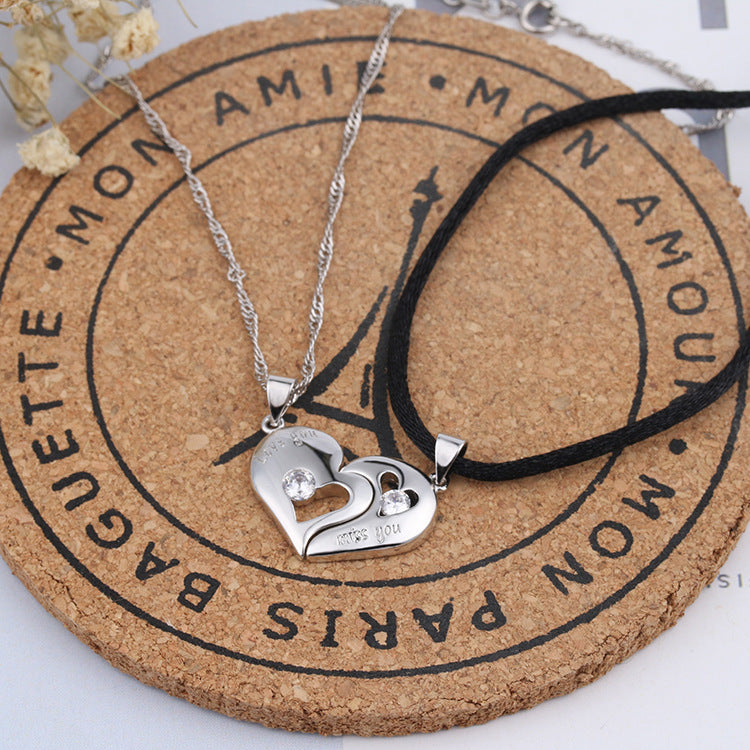 💕 Collar de Pareja en Forma de Corazón ✨