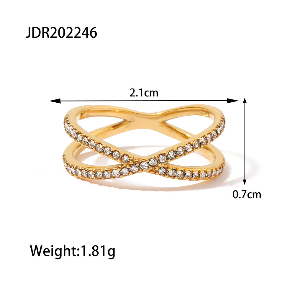 ✝️ Anillo Cruz Nia Oro y Diamante ✨