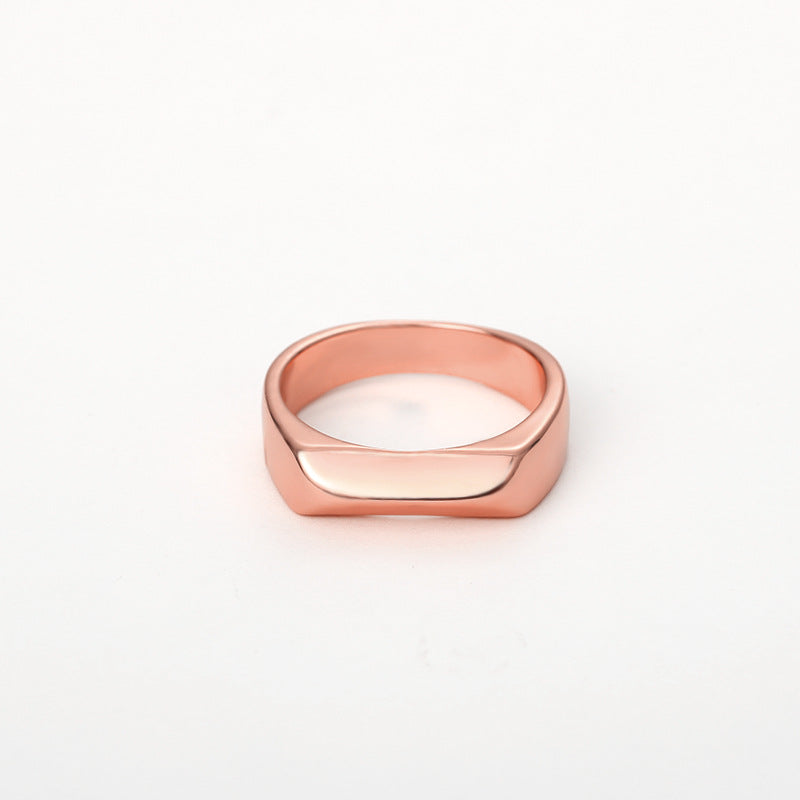 Anillo de Amor Irregular Simple de Acero Inoxidable para Mujeres - detalle, joyería para mujer
