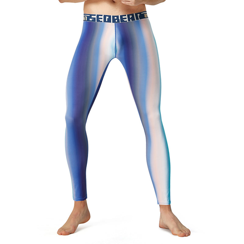 Mallas térmicas ajustadas para hombre de otoño e invierno y pantalones para dormir.