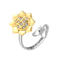 🌻 Anillo Girasol Ajustable y Giratorio ✨
