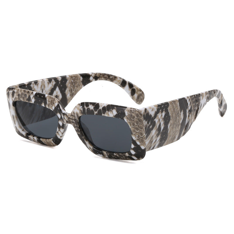 Gafas de Sol Cuadradas Estampado Piel de Serpiente – Estilo Retro Chic