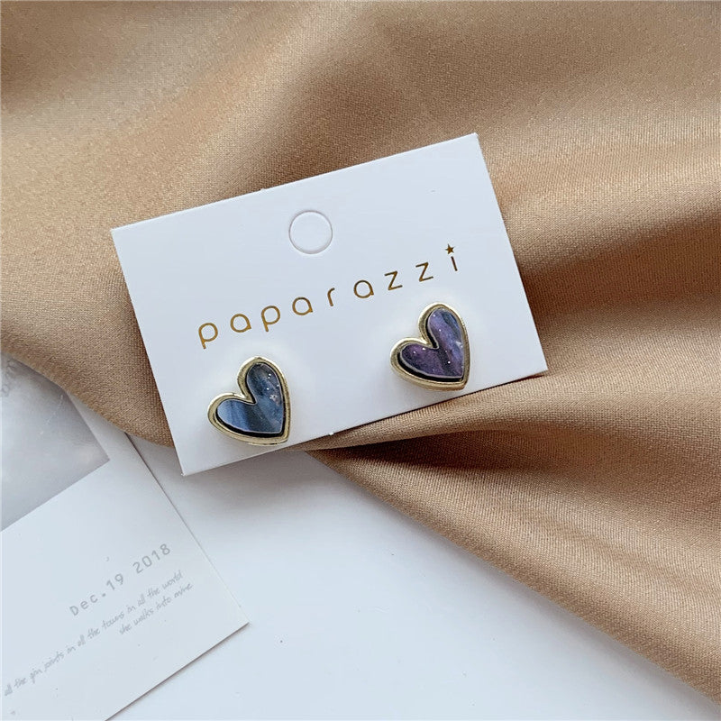 Pendientes Acrílicos Dulces con Forma de Corazón para Uso Diario