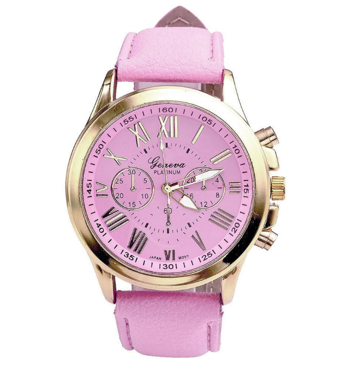 Reloj de cuero para mujer y reloj de cuarzo para exteriores para hombres