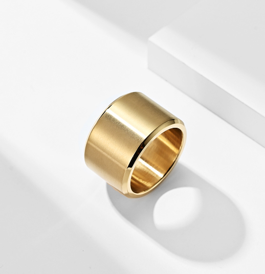 Anillo de Acero Inoxidable Mate Cepillado para Hombre