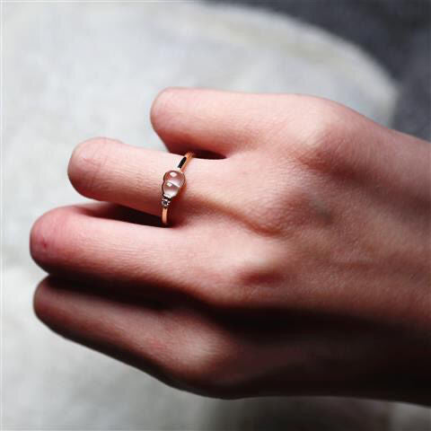 🏵️ Anillo Calabaza de Calcedonia Hielo para Mujer ✨