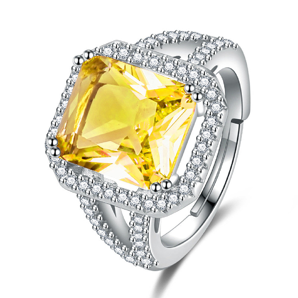 Anillo de Cristal Amor de Corazón Oceánico para Mujeres - vista completa, joyería para mujer