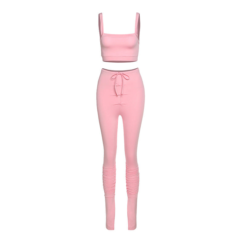 Conjunto Casual de Verano para Mujer con Diseño Descubierto de Hombros